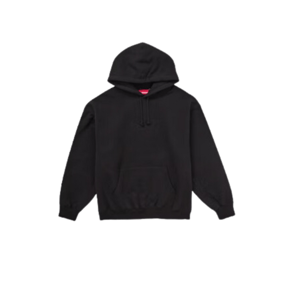 Supreme Satin Applique Hooded Sweatshirt Black FW24