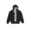 Supreme Satin-Applikation Kapuzenpullover Schwarz FW24