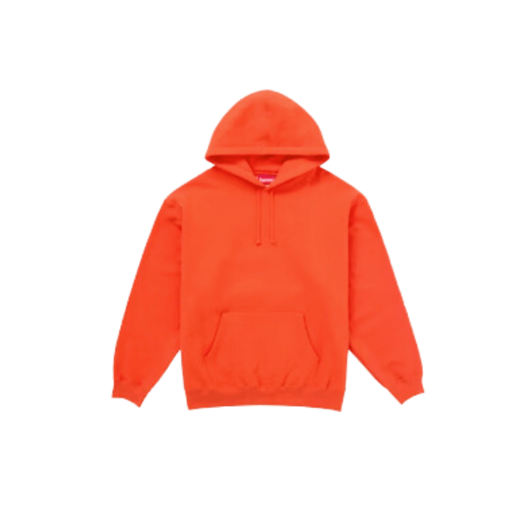 Supreme Satin Applique Hooded Sweatshirt (FW24) Bright Orange