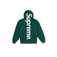 Supreme Satin Applique Hooded Sweatshirt (FW24) Dark Green