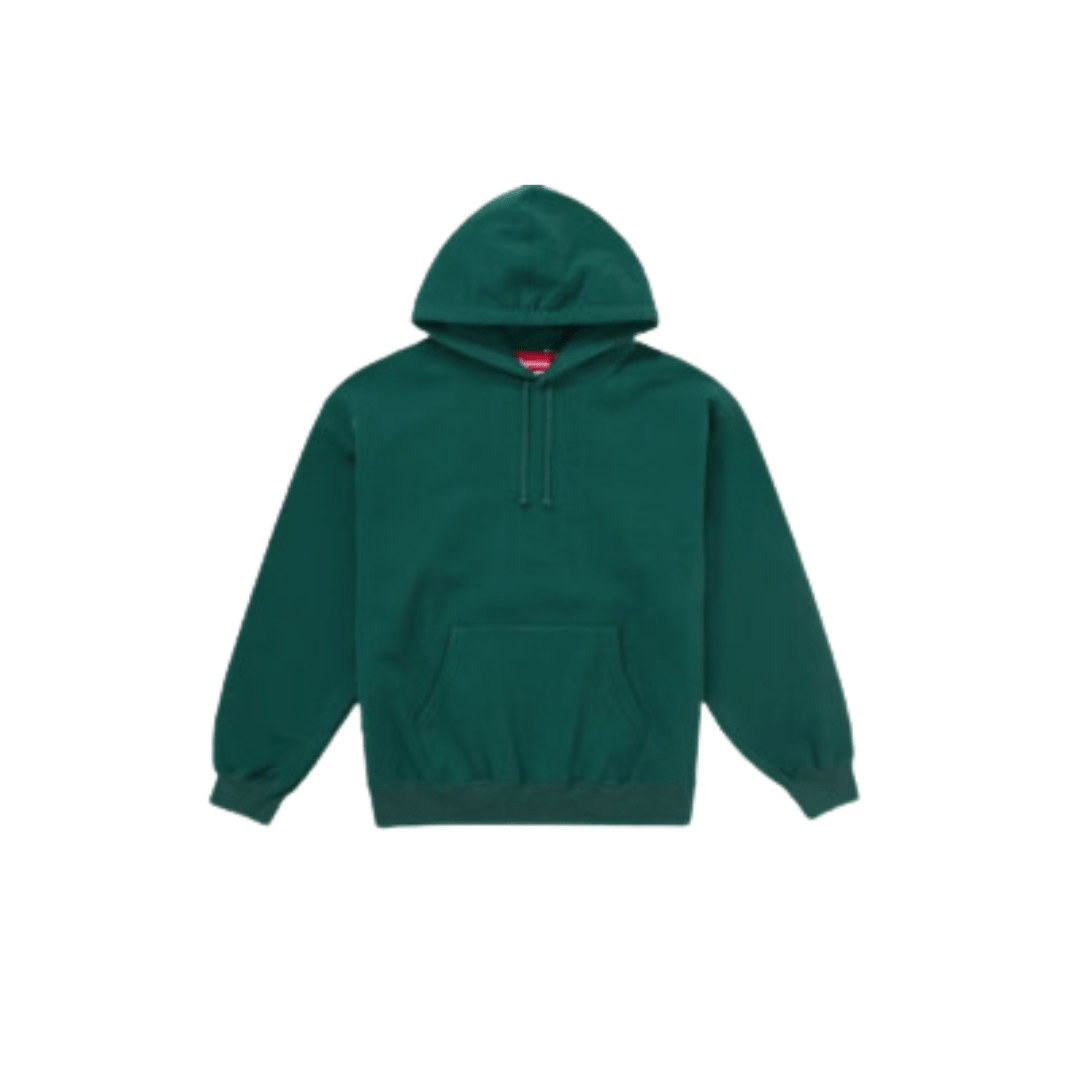 Supreme Satin Applique Hooded Sweatshirt (FW24) Dark Green