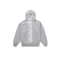 Supreme Satin Applique Hooded Sweatshirt (FW24) Heather Grey