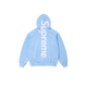 Supreme Satin-Applikation Kapuzenpullover (HW24) Hellblau