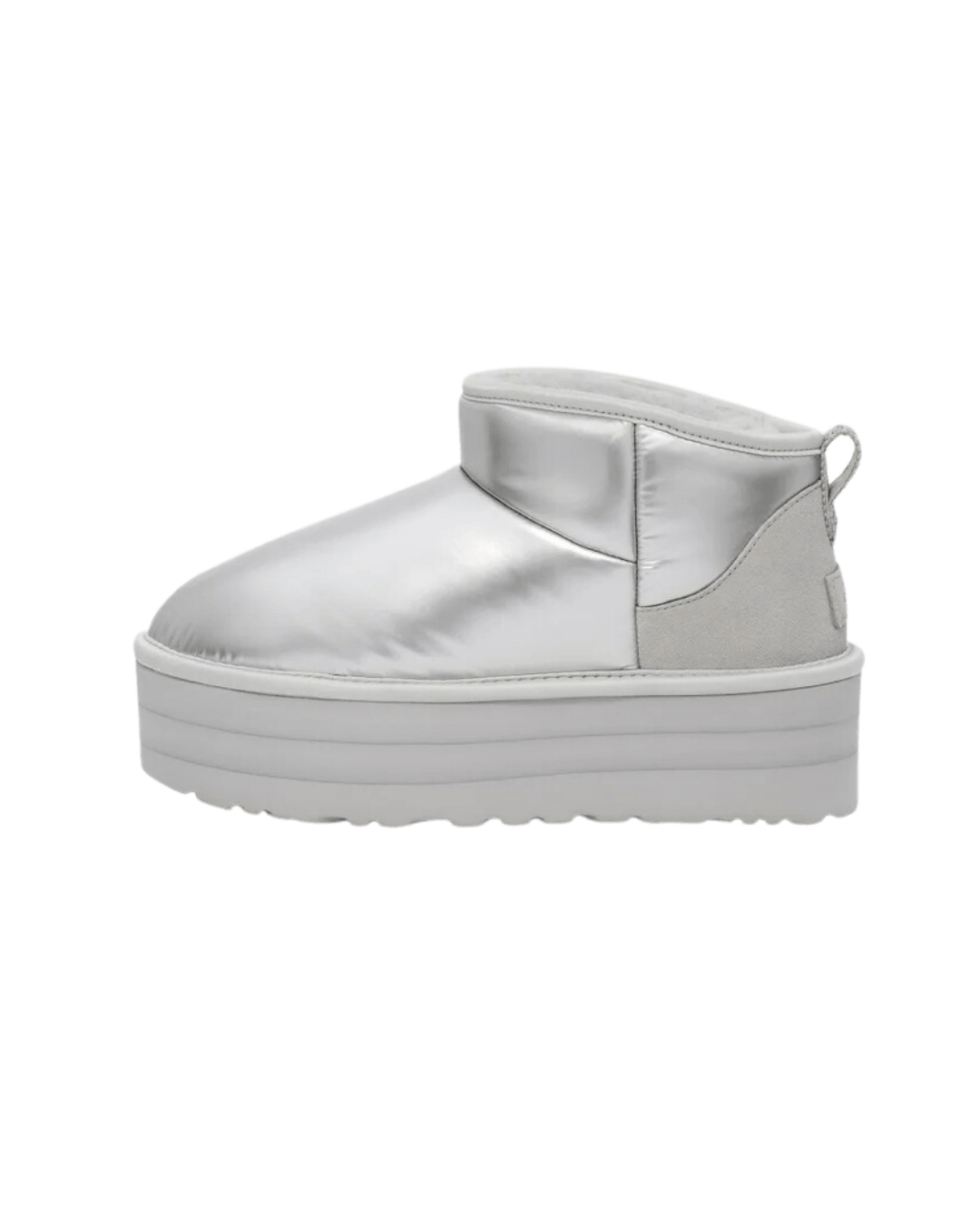 UGG Ultra Mini Platform Hi Shine Boot Silver