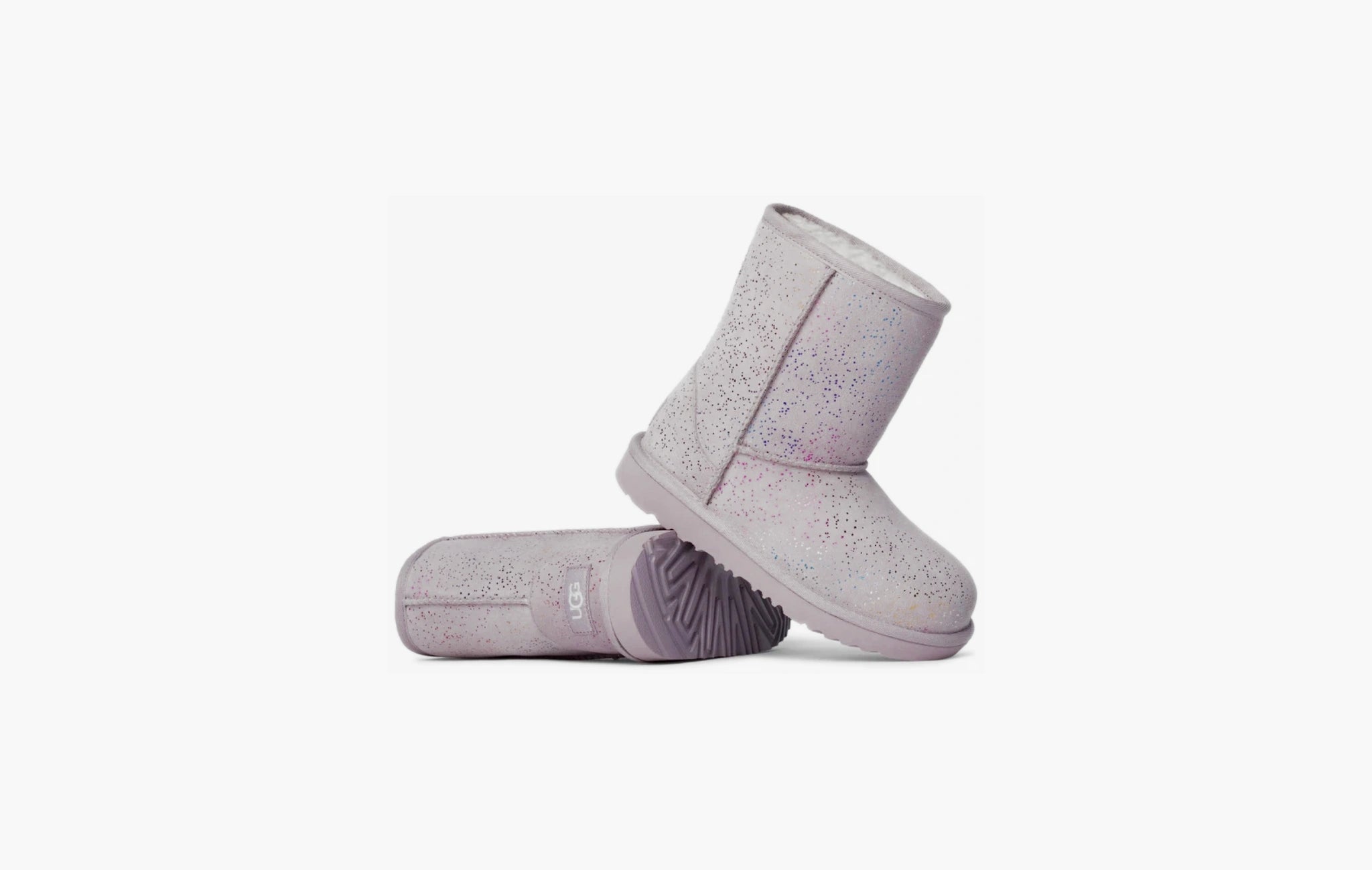 UGG Classic II Shimmer Sky Boot Pale Smoke Rainbow Metallic (Kids) (1157708K-PLSM) | Snrkickz